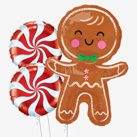 Gingerbread Man Christmas Balloons - Box Balloons