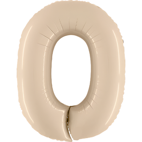 40" Cream Number Balloons - Box Balloons