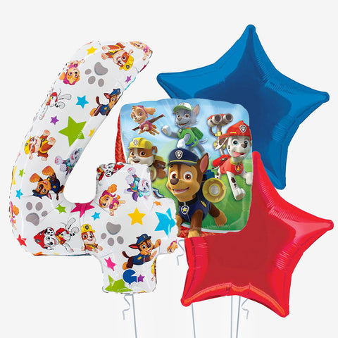 Paw Patrol & Number Balloons - Box Balloons