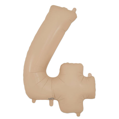 34" Matte Nude Number Balloons | Box Balloons | Next-Day Balloon Delivery