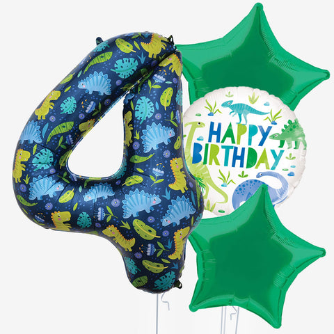 Dinosaur & Number Balloons | Box Balloons | Next-Day Balloon Delivery