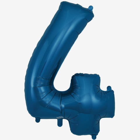34” Navy Blue Number Balloons - Box Balloons
