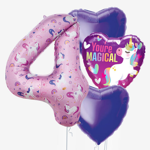 You’re Magical & Unicorn Number Balloons | Box Balloons | Next-Day Balloon Delivery