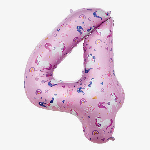 34” Unicorn Number Balloons | Box Balloons | Next-Day Balloon Delivery