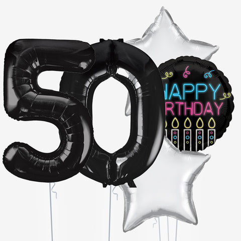 Neon & Number Balloons - Box Balloons
