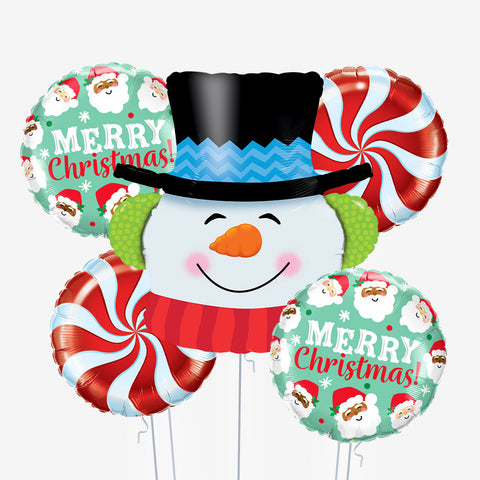 Smiling Snowman Christmas Balloons - Box Balloons