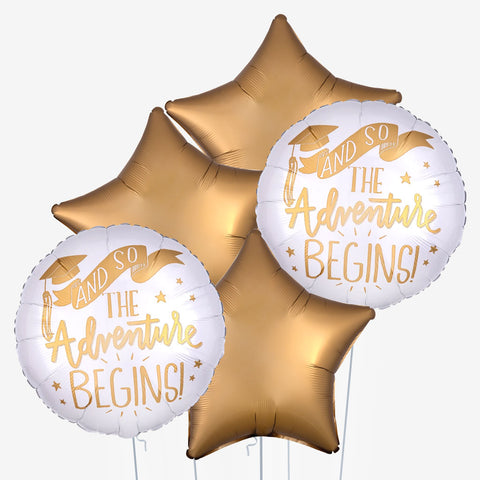 The Adventure Begins Graduation Balloons | Box Balloons | Next-Day Balloon Delivery