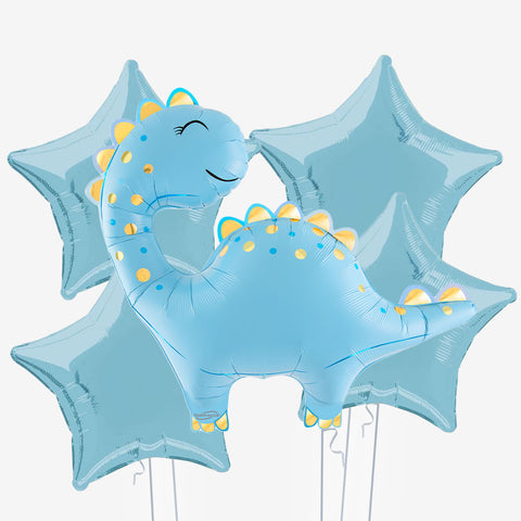 Cute Blue Dinosaur Balloons | Box Balloons | Next-Day Balloon Delivery