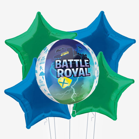 Battle Royal Orb & Star Balloons - Box Balloons