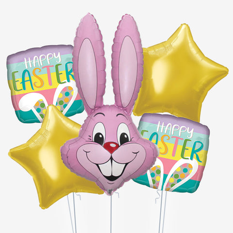 Pastel Pink Rabbit Easter Balloons