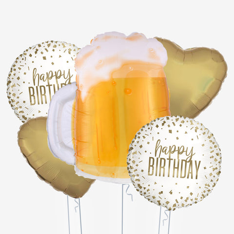 Gold Birthday Balloons | Box Balloons | Next-Day Balloon Delivery