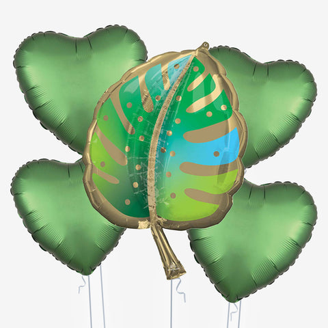 Golden Palm Leaf Balloons - Box Balloons
