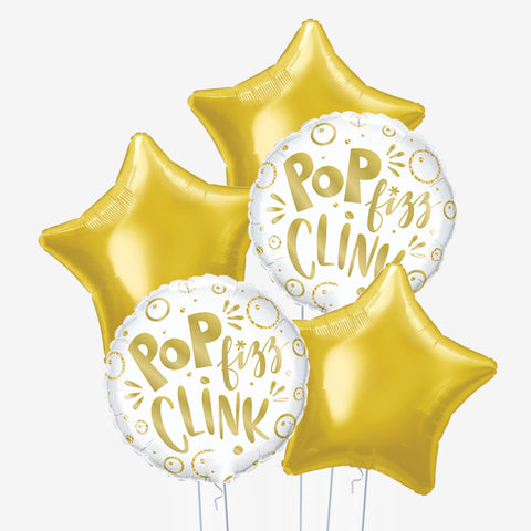 Pop, Fizz, Clink & Stars Balloons - Box Balloons