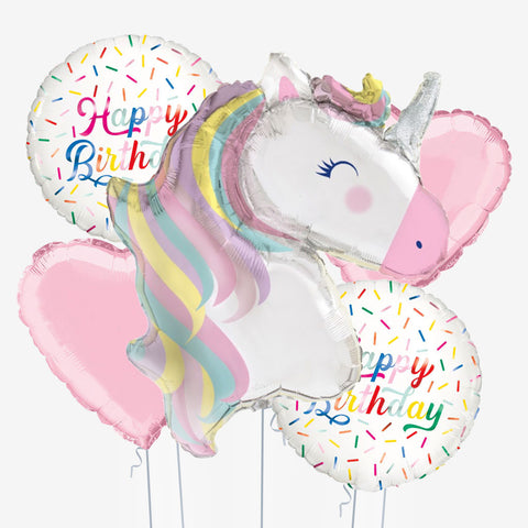 Pastel Unicorn Birthday Balloons | Box Balloons | Next-Day Balloon Delivery