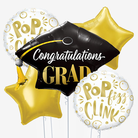 Pop & Fizz Graduation Balloons | Box Balloons | Next-Day Balloon Delivery