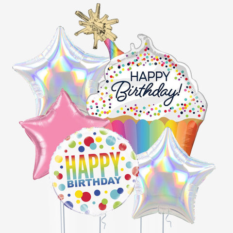 Rainbow Cupcake Balloons | Box Balloons | Next-Day Balloon Delivery