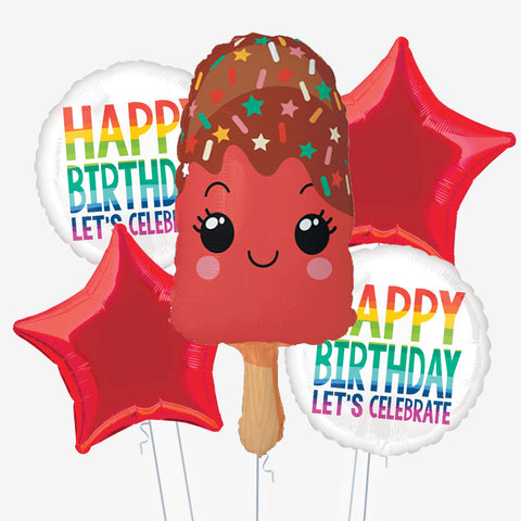Red Ice Lolly Balloons | Box Balloons | Next-Day Balloon Delivery