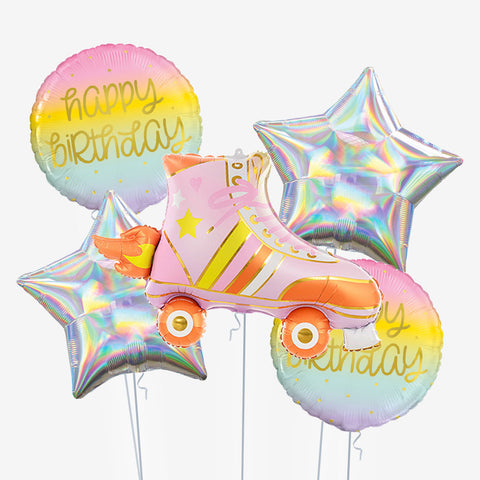 Roller Skate Birthday Balloons | Box Balloons | Next-Day Balloon Delivery