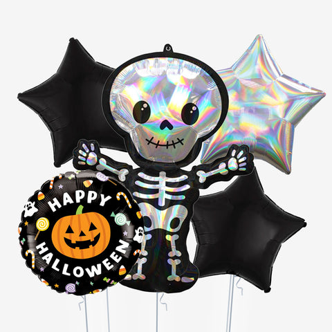 Shiny Skeleton Halloween Balloons