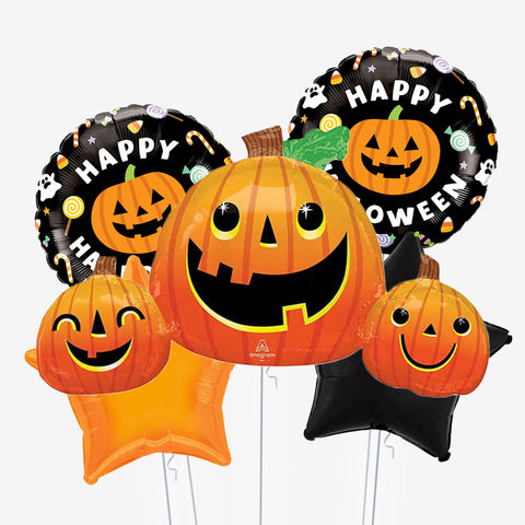 Smiley Pumpkin Halloween Balloons