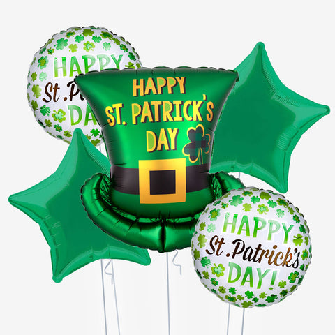 St Patrick's Day Shamrock Hat Balloons - Box Balloons