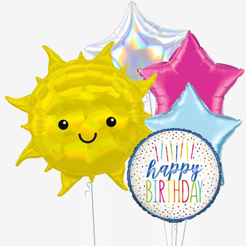 Sunshine Birthday Balloons | Box Balloons | Next-Day Balloon Delivery