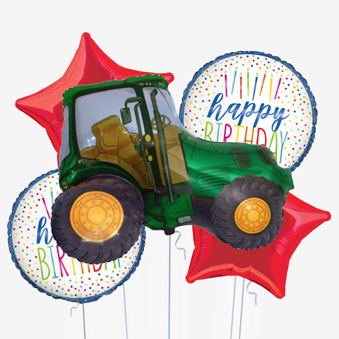 Tractor Birthday Balloons | Box Balloons | Next-Day Balloon Delivery