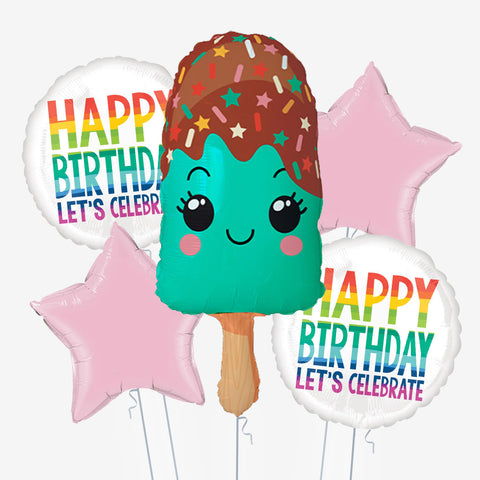 Turquoise Ice Lolly Balloons | Box Balloons | Next-Day Balloon Delivery