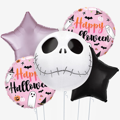 Jack Skeleton Pink Halloween Balloons