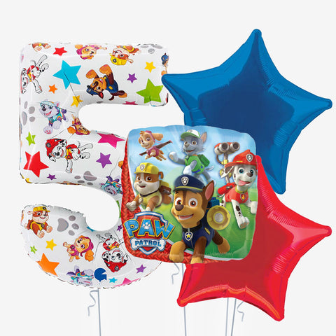 Paw Patrol & Number Balloons - Box Balloons