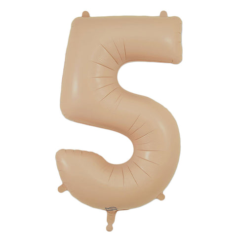 34" Matte Nude Number Balloons | Box Balloons | Next-Day Balloon Delivery