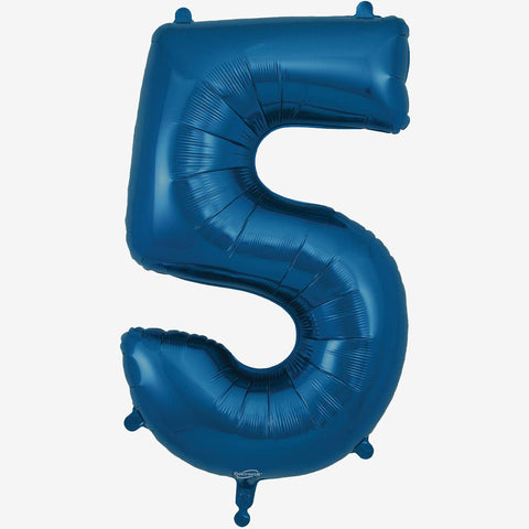 34” Navy Blue Number Balloons - Box Balloons