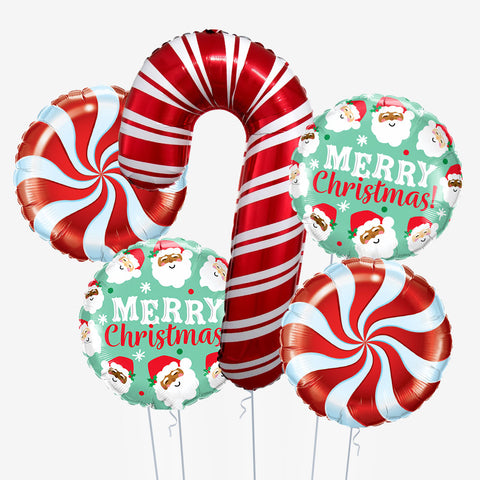 Candy Cane Christmas Balloons - Box Balloons