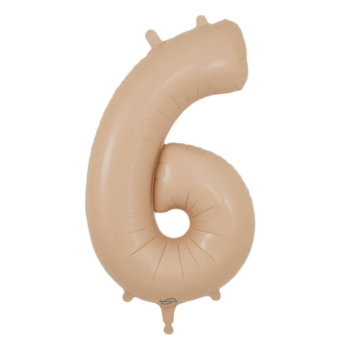 34" Matte Nude Number Balloons | Box Balloons | Next-Day Balloon Delivery