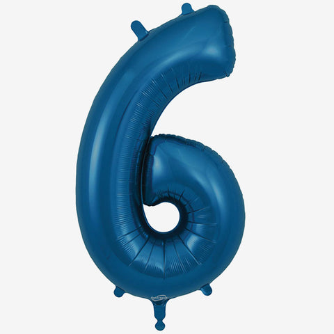 34” Navy Blue Number Balloons - Box Balloons