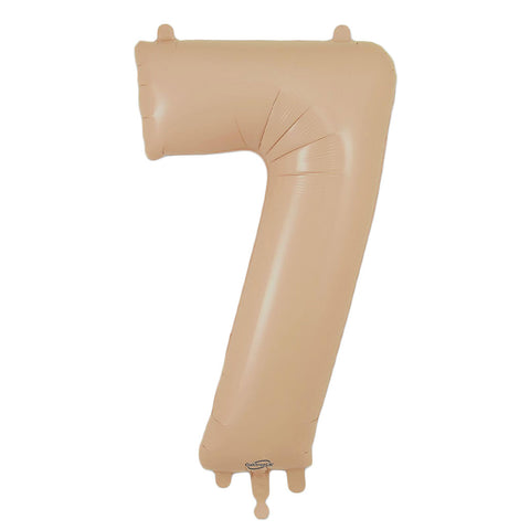 34" Matte Nude Number Balloons | Box Balloons | Next-Day Balloon Delivery