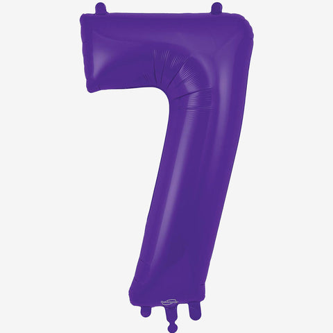 34” Purple Number Balloons - Box Balloons