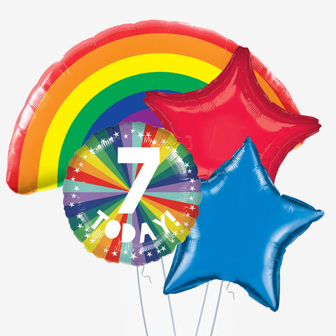 Bright Rainbow Age Balloons - Box Balloons