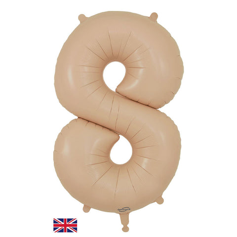 34" Matte Nude Number Balloons | Box Balloons | Next-Day Balloon Delivery