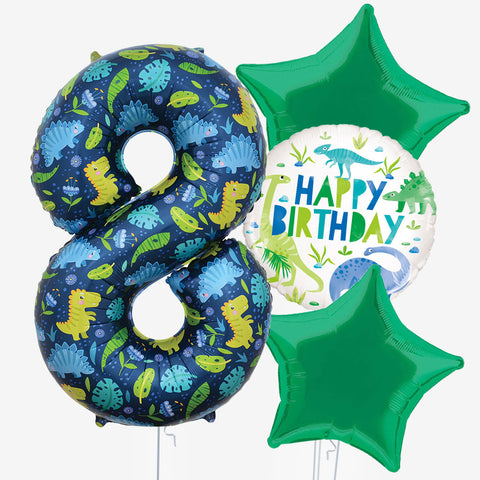 Dinosaur & Number Balloons | Box Balloons | Next-Day Balloon Delivery