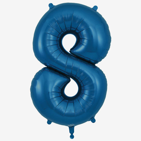 34” Navy Blue Number Balloons - Box Balloons