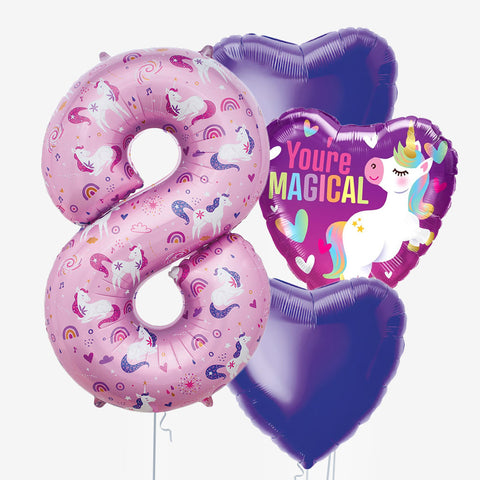 You’re Magical & Unicorn Number Balloons | Box Balloons | Next-Day Balloon Delivery