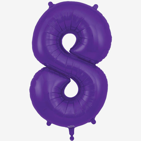 34” Purple Number Balloons - Box Balloons