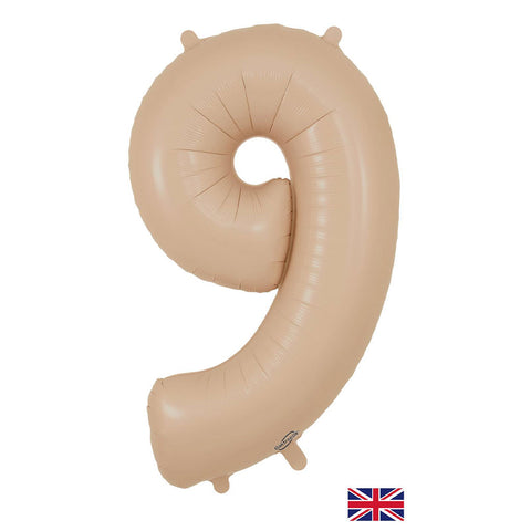 34" Matte Nude Number Balloons | Box Balloons | Next-Day Balloon Delivery