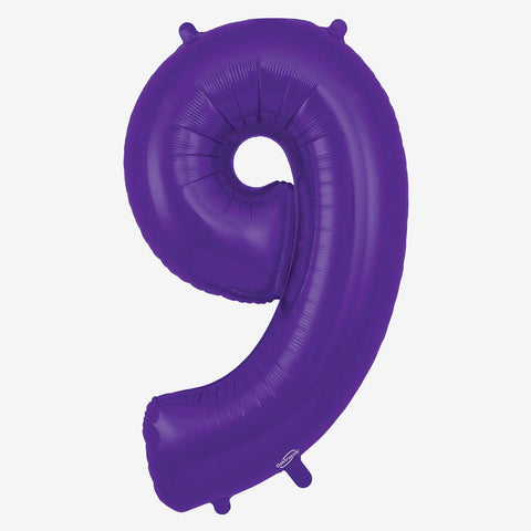 34” Purple Number Balloons - Box Balloons