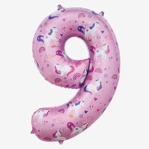 34” Unicorn Number Balloons | Box Balloons | Next-Day Balloon Delivery