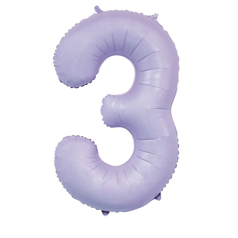 34" Matte Lilac Number Balloons | Box Balloons | Next-Day Balloon Delivery