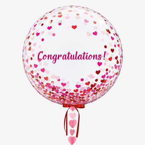 Personalised Heart Bubble Balloon | Box Balloons | Next-Day Balloon Delivery