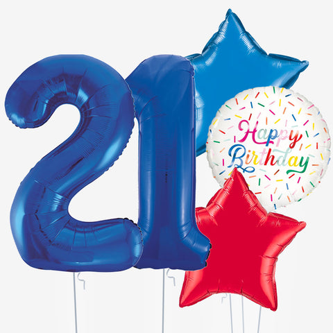 Birthday Cake & Number Balloons | Box Balloons | Next-Day Balloon Delivery