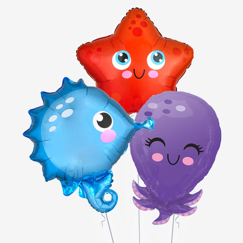 Under the Sea & Numbers Balloons - Box Balloons